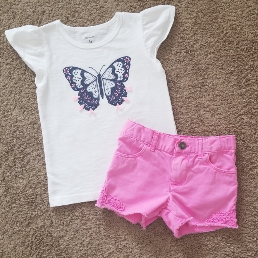 Carter's Toddler Girl Top & Short Set 3T